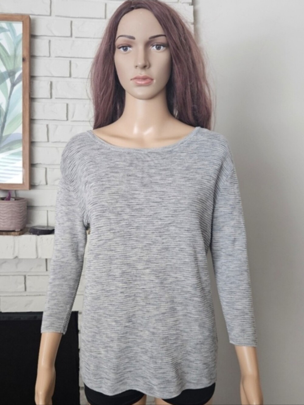Aritzia Wilfred Gray Women's Sweater Top Linen Blend